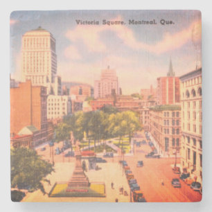 Porta-copo De Pedra Vintage Victoria Square, Montreal, Quebec, Canadá