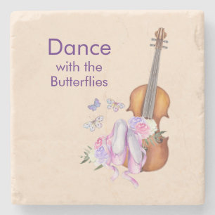 Porta-copo De Pedra Violino & dança inspirada dos calçados de balé
