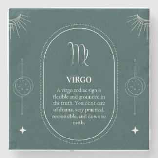 Porta-copo De Pedra Virgo customize name 12 signs of the Zodiac