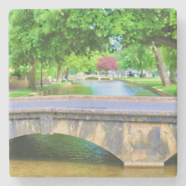 Porta-copo De Pedra Visão de Bourton na Água