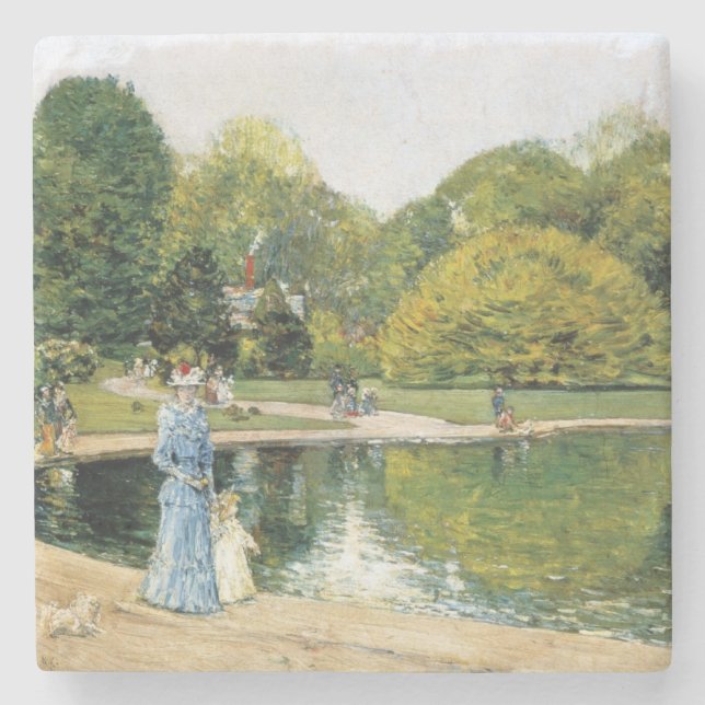 Porta-copo De Pedra Visão Histórica do Parque Central (Nova Iorque) (Frente)