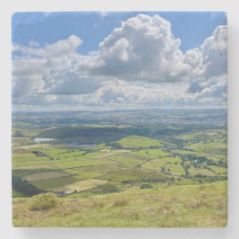 Porta-copo De Pedra Vista pacífica de Pendle Hill..