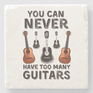 Porta-copo De Pedra Você nunca pode ter muitas guitarras engraçadas