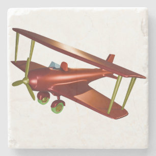 Porta-copo De Pedra Voo Aerospace de Avião Vermelho Divertido