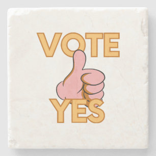 Porta-copo De Pedra Votar sim