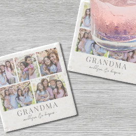 Porta-copo De Pedra Vovó Colagem de Fotos