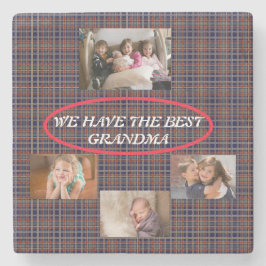 Porta-copo De Pedra Vovó é como cozinheiros com fontes brancas