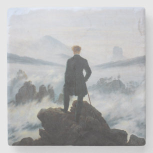 Porta-copo De Pedra Wanderer Acima do Mar de Nevoeiro (por C.D. Friedr