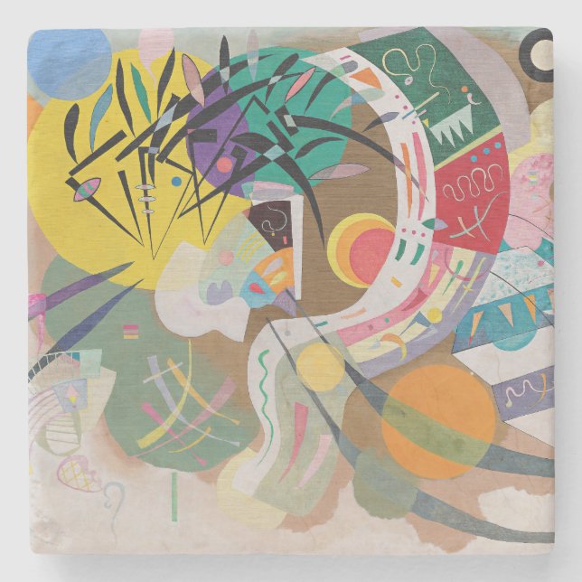 Porta-copo De Pedra WASSILY KANDINSKY - Curva dominante (Frente)