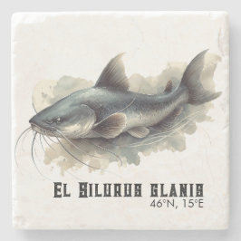 Porta-copo De Pedra Watercolor Series: Catfish