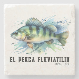 Porta-copo De Pedra Watercolor Series: Perch