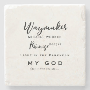 Porta-copo De Pedra Waymaker Promise Keeper Milagre Trabalhador Cristã