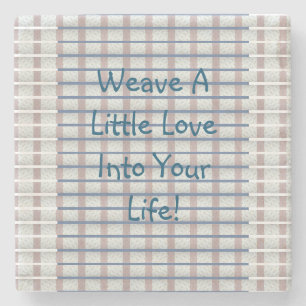 Porta-copo De Pedra Weave Love  