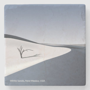 Porta-copo De Pedra White Sands New Mexico Stone Porta copos