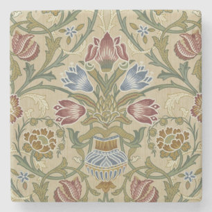 Porta-copo De Pedra William Morris Brocade Floral Wallpaper Padrão