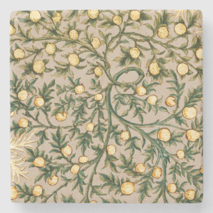 Porta-copo De Pedra William Morris Floral Frutas Jardim Flor Clássico
