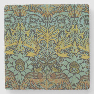 Porta-copo De Pedra William Morris Peacock Dragon Wallpaper