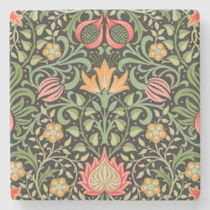 Porta-copo De Pedra William Morris Persian Floral Antique