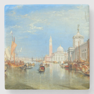 Porta-copo De Pedra William Turner - Veneza, A Dogana e San Giorgio