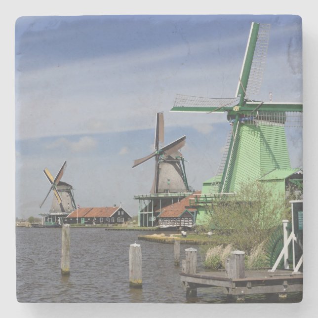 Porta-copo De Pedra Windmill, Zaanse Schans, Holland, Países Baixos 2 (Frente)