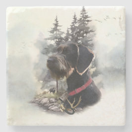 Porta-copo De Pedra Wirehaired Pointer Alemão, GWP