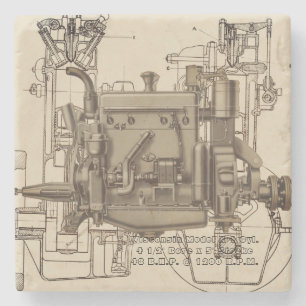 Porta-copo De Pedra Wisconsin Motor Milwaukee Wisconsin, motor a gás X