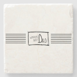 Porta-copo De Pedra World's Best Dad. El mejor Papá del mundo.