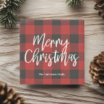 Porta-copo De Pedra Xadrez de Buffalo Vermelho e Feliz Natal |Nome pes<br><div class="desc">Prepare-se para infundir sua temporada de férias com um toque de encanto rústico e calor personalizado com nossa Xadrez de Buffalo Vermelho e nossa coleção de Natal Feliz! Quer você esteja decorando sua casa ou procurando pelo presente perfeito, esses itens festivos são projetados para trazer alegria e conforto às suas...</div>