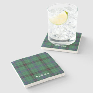 Porta-copo De Pedra Xadrez Elegante Davidson Tartan Personalizado
