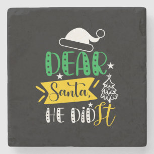 Porta-copo De Pedra Xmas Deu Papais noeis Caros Que Ele Fez