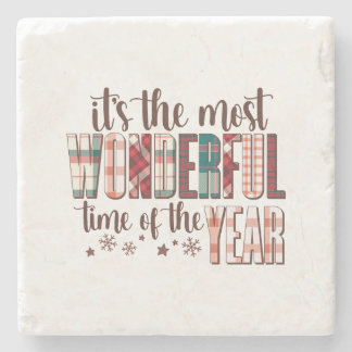 Porta-copo De Pedra Xmas me presente É a época mais maravilhosa do ano