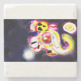 Porta-copo De Pedra Yellow axolotl fun 