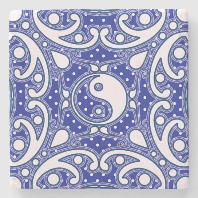 Porta-copo De Pedra Yin Yang (Frente)