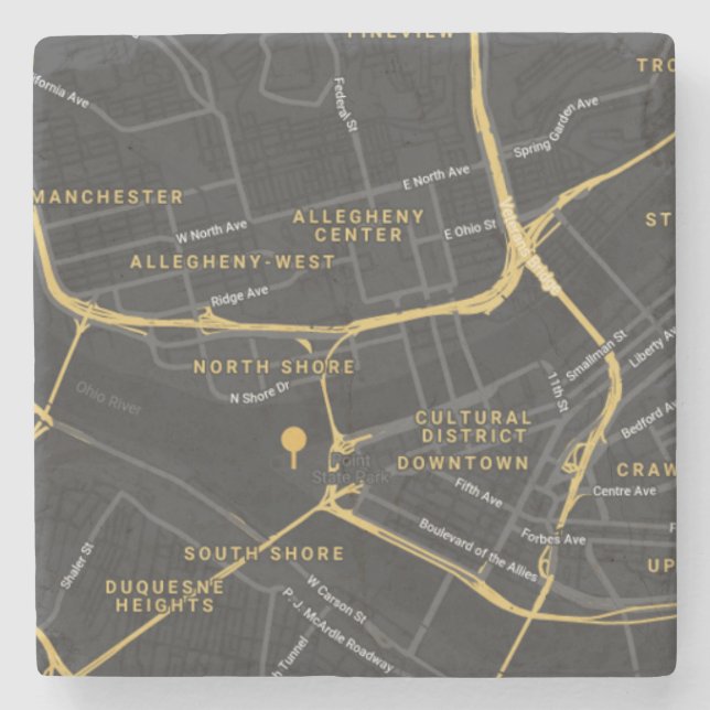 Porta-copo De Pedra Yinzer Beber Coasters (Frente)