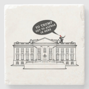 Porta-copo De Pedra YO TRUMP - WHITEHOUSE MAGA Novamente