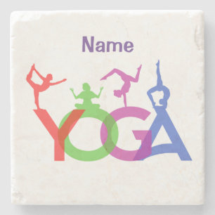 Porta-copo De Pedra Yoga Possui Silhouettes Thunder_Cove