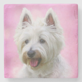Porta-copo De Pedra Yorkie