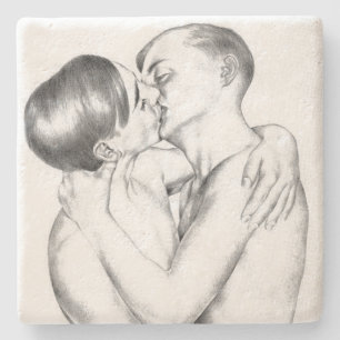Porta-copo De Pedra Young Men in Love (Vintage Gay Art)