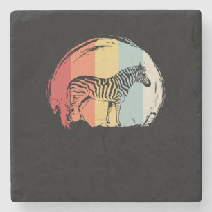 Porta-copo De Pedra Zebra Animal Motif Retro Vintage