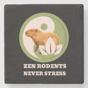 Porta-copo De Pedra Zen Rodents Nunca Stress Capybara