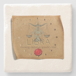 Porta-copo De Pedra Zodiac - Libra - Coaster