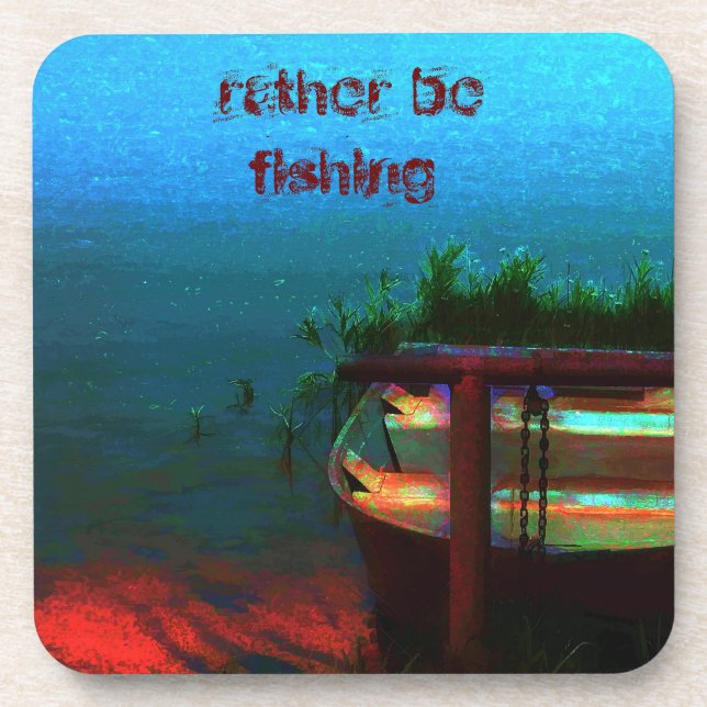 Porta-copo De preferência, um quebra-mar de pesca (Frente)
