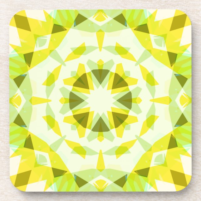 Porta-copo Decado de Dopamina, Estrela Verde Amarelo, (Frente)