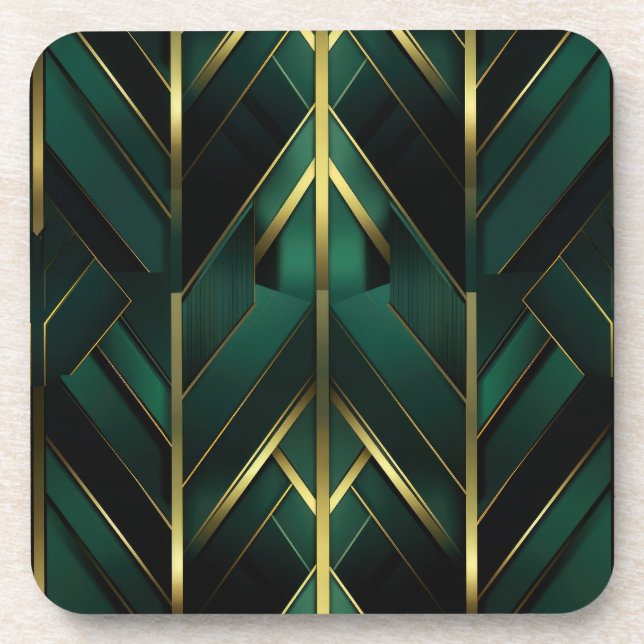 Porta-copo Decoração Verde (Frente)