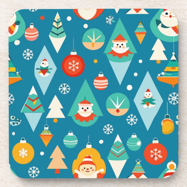 Porta-copo Decorações de Natal e Enfeites de Festa (Frente)