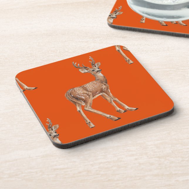 Porta-copo Deer em vermelho (Left Side)