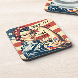 Porta-copo Democracia/ Proteja a Coaster de Bebida de Ti