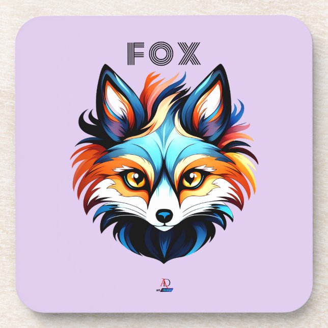 Porta-copo Der Bunte Fuchs - Kopf Portrait (Frente)