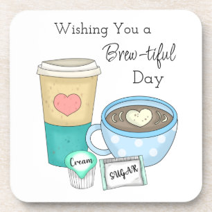 Porta-copo Desejando-lhe um dia bonito Café
