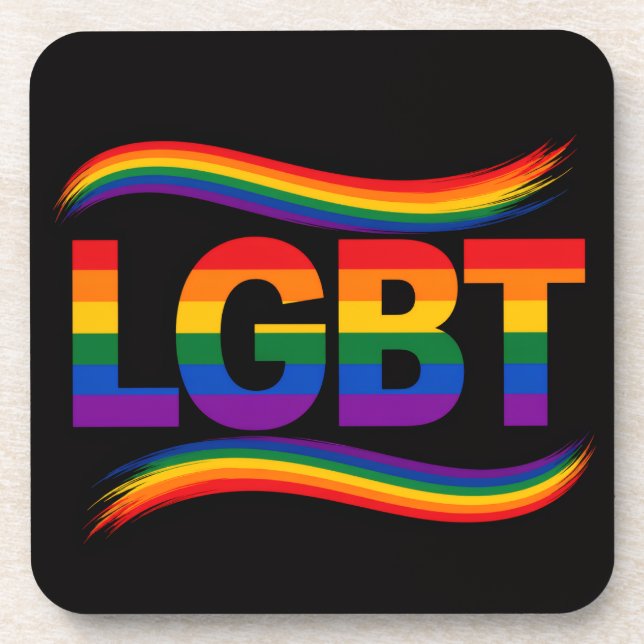 Porta-copo Desenho Arco-íris Orgulho LGBT (Frente)
